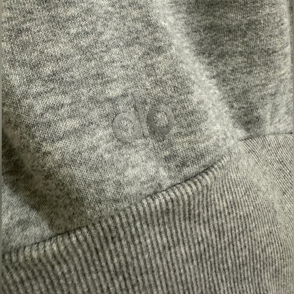 ALO YOGA XS DOVE GREY HEATHER INTERVAL HOODIE - Picture 4 of 7